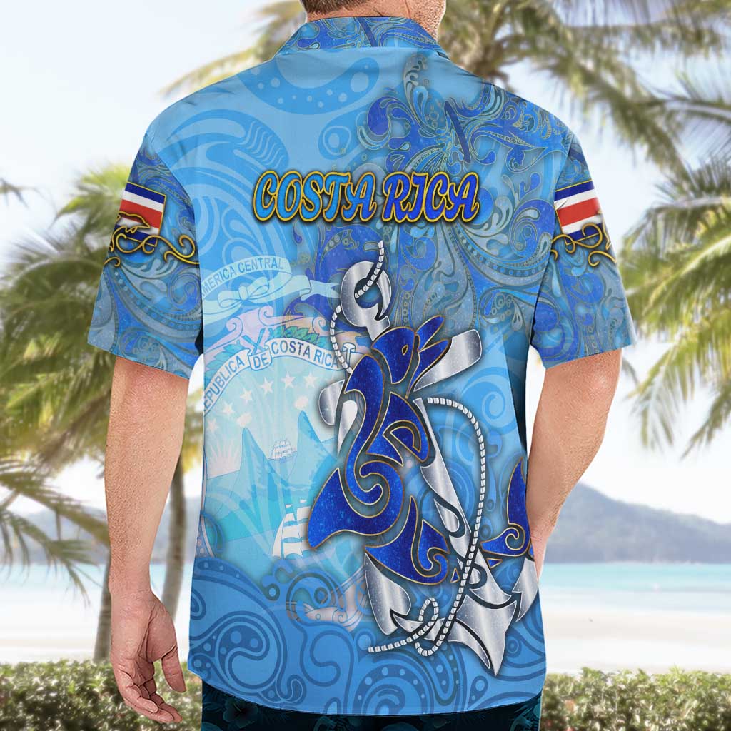 Ocean Spirit of Costa Rica Hawaiian Shirt Anchored in Costa Rican Pride - Aussie Hoodie