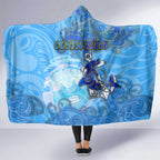 Ocean Spirit of Costa Rica Hooded Blanket Anchored in Costa Rican Pride - Aussie Hoodie
