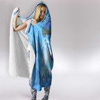 Ocean Spirit of Costa Rica Hooded Blanket Anchored in Costa Rican Pride - Aussie Hoodie