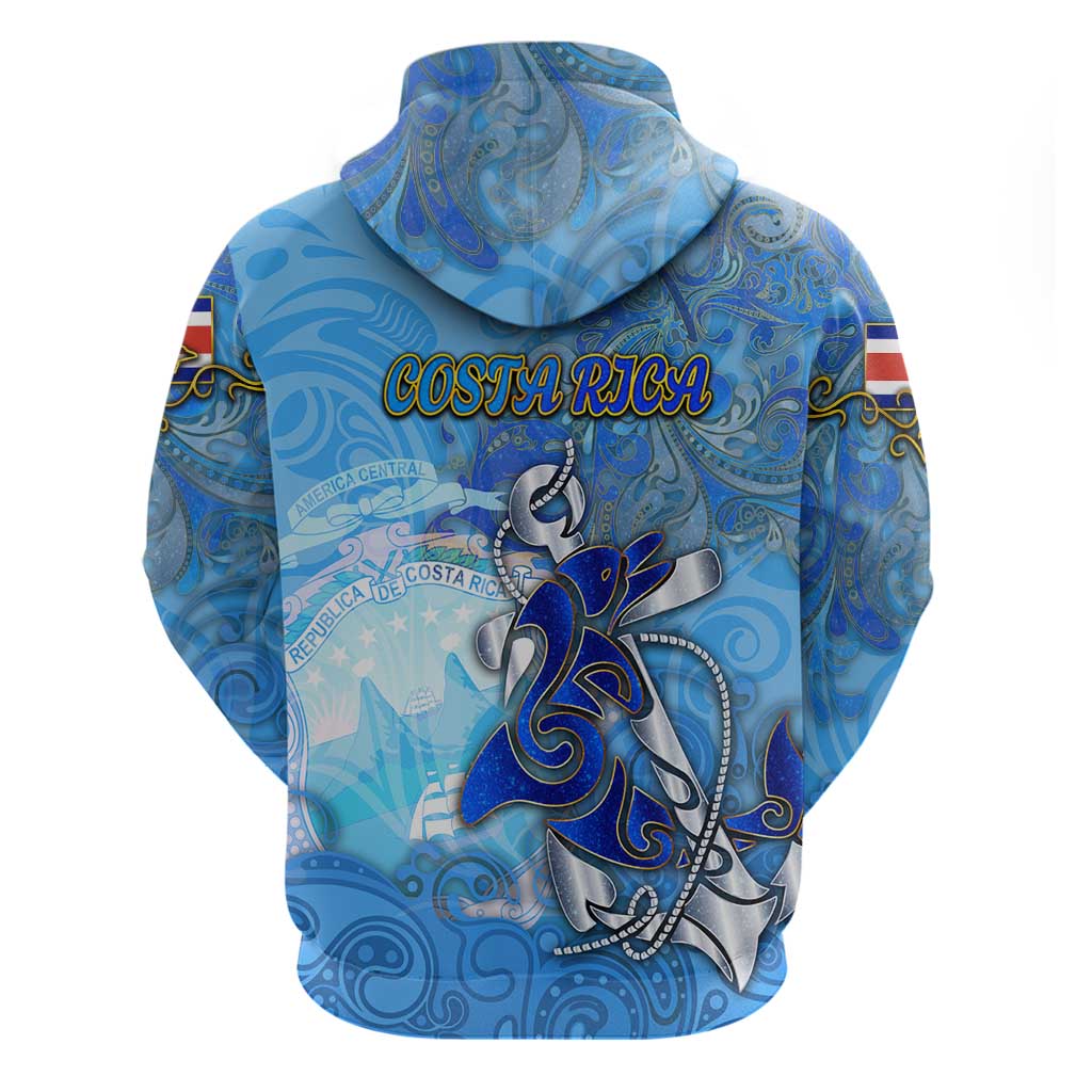 Ocean Spirit of Costa Rica Hoodie Anchored in Costa Rican Pride - Aussie Hoodie