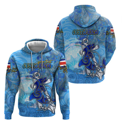 Ocean Spirit of Costa Rica Hoodie Anchored in Costa Rican Pride - Aussie Hoodie