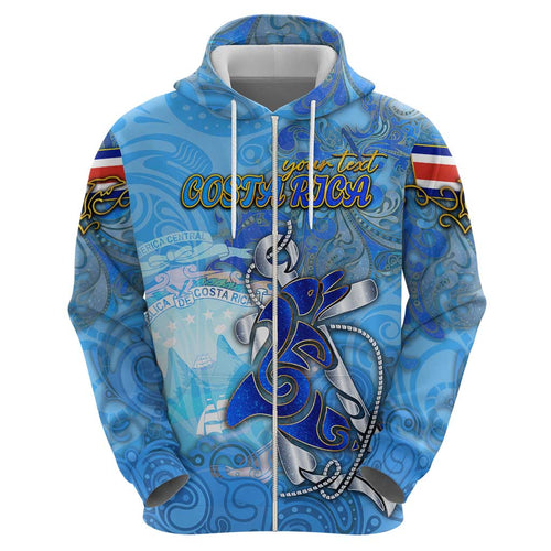 Ocean Spirit of Costa Rica Hoodie Anchored in Costa Rican Pride - Aussie Hoodie