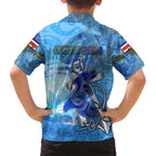 Ocean Spirit of Costa Rica Kid Hawaiian Shirt Anchored in Costa Rican Pride - Aussie Hoodie