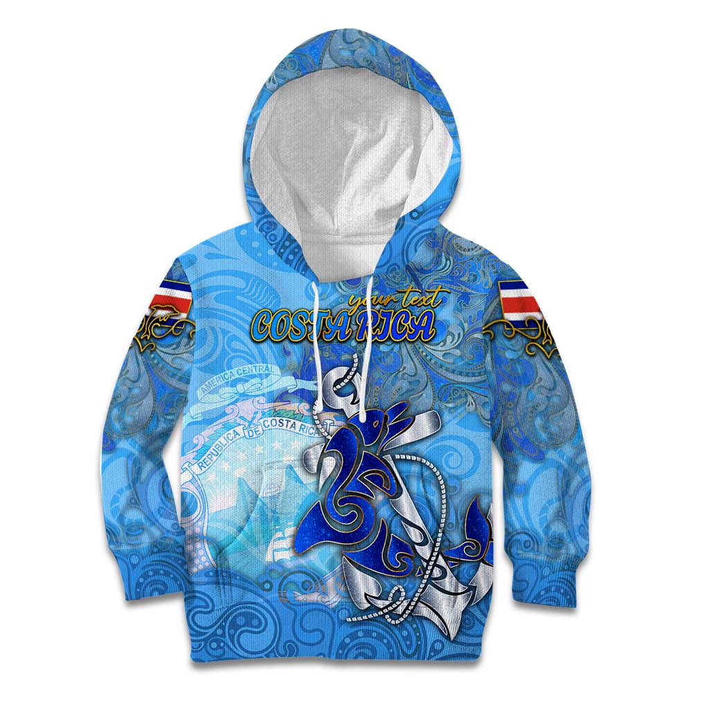 Ocean Spirit of Costa Rica Kid Hoodie Anchored in Costa Rican Pride - Aussie Hoodie