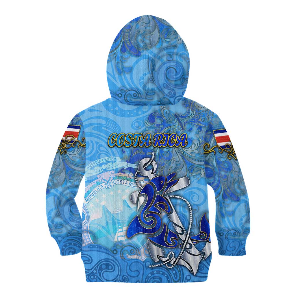 Ocean Spirit of Costa Rica Kid Hoodie Anchored in Costa Rican Pride - Aussie Hoodie