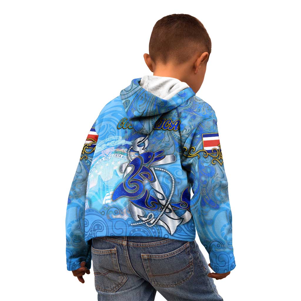 Ocean Spirit of Costa Rica Kid Hoodie Anchored in Costa Rican Pride - Aussie Hoodie