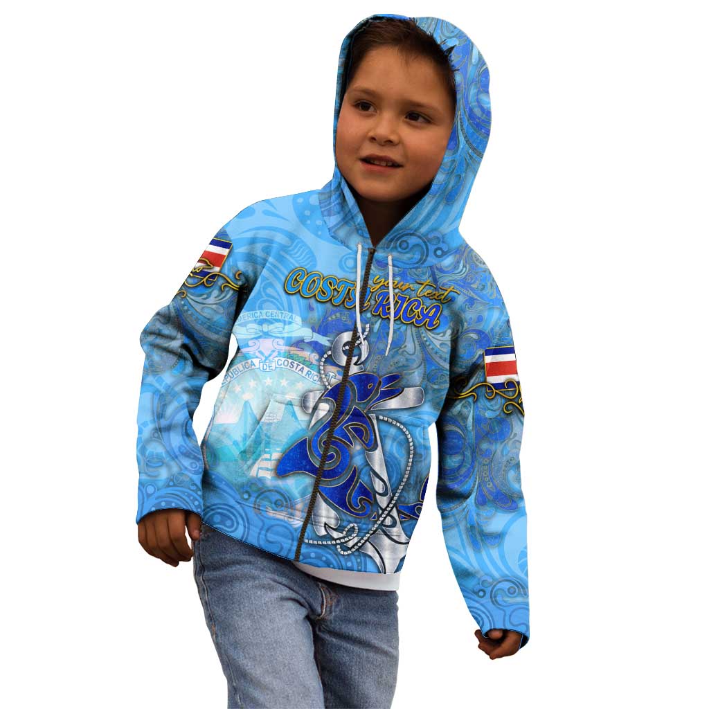 Ocean Spirit of Costa Rica Kid Hoodie Anchored in Costa Rican Pride - Aussie Hoodie