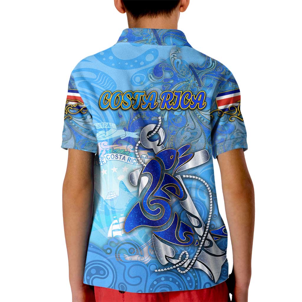 Ocean Spirit of Costa Rica Kid Polo Shirt Anchored in Costa Rican Pride - Aussie Hoodie