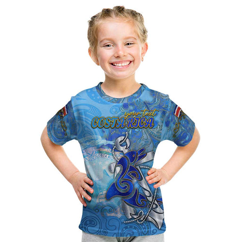 Ocean Spirit of Costa Rica Kid T Shirt Anchored in Costa Rican Pride - Aussie Hoodie