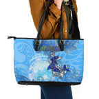 Ocean Spirit of Costa Rica Leather Tote Bag Anchored in Costa Rican Pride - Aussie Hoodie