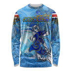 Ocean Spirit of Costa Rica Long Sleeve Shirt Anchored in Costa Rican Pride - Aussie Hoodie
