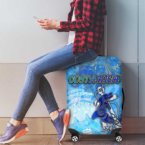 Ocean Spirit of Costa Rica Luggage Cover Anchored in Costa Rican Pride - Aussie Hoodie