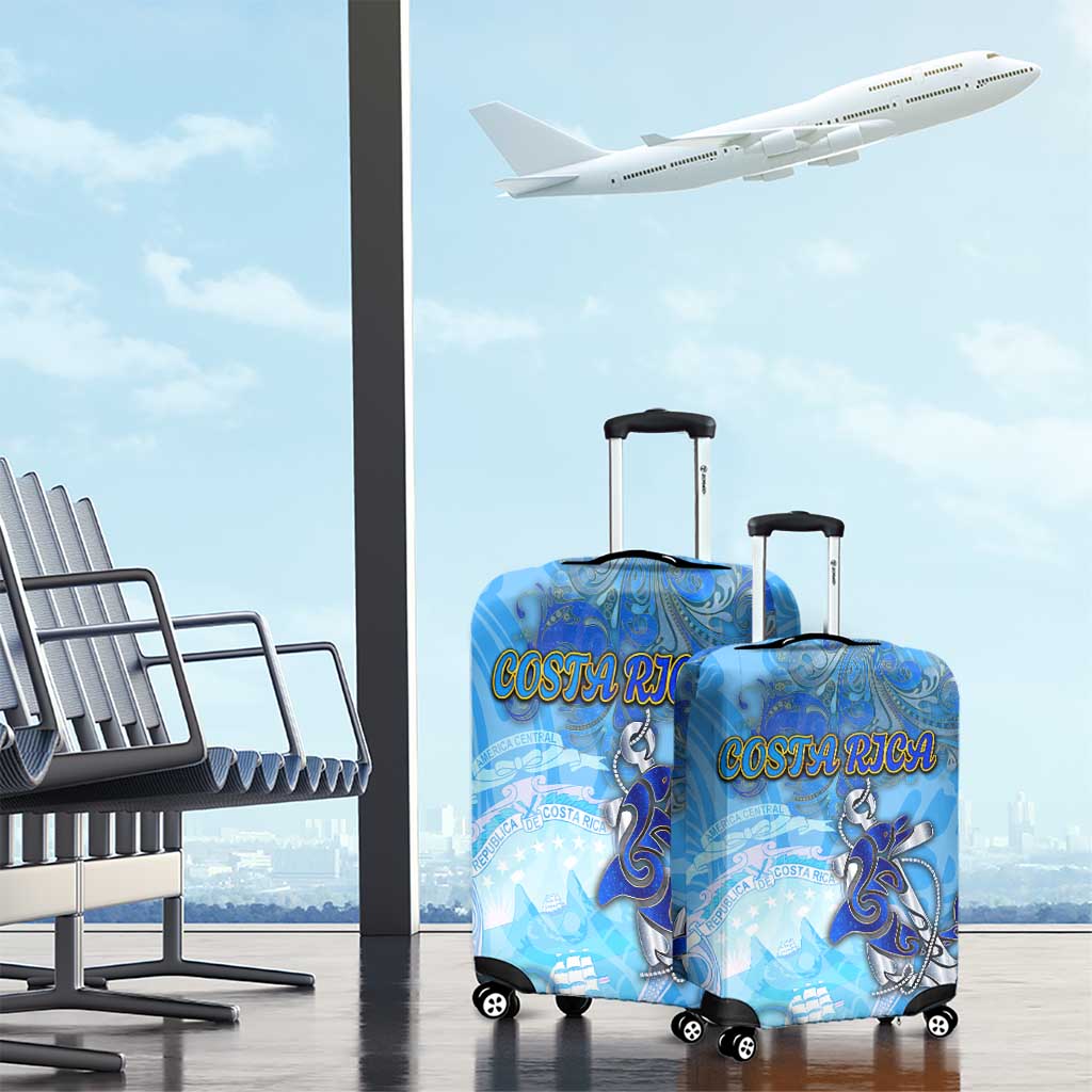 Ocean Spirit of Costa Rica Luggage Cover Anchored in Costa Rican Pride - Aussie Hoodie