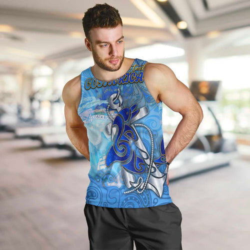 Ocean Spirit of Costa Rica Men Tank Top Anchored in Costa Rican Pride - Aussie Hoodie