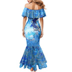 Ocean Spirit of Costa Rica Mermaid Dress Anchored in Costa Rican Pride - Aussie Hoodie