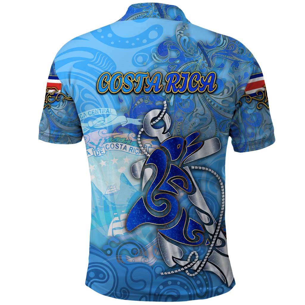 Ocean Spirit of Costa Rica Polo Shirt Anchored in Costa Rican Pride - Aussie Hoodie