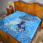 Ocean Spirit of Costa Rica Quilt Anchored in Costa Rican Pride - Aussie Hoodie