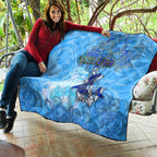 Ocean Spirit of Costa Rica Quilt Anchored in Costa Rican Pride - Aussie Hoodie