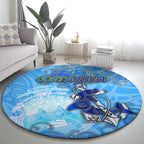 Ocean Spirit of Costa Rica Round Carpet Anchored in Costa Rican Pride - Aussie Hoodie