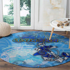 Ocean Spirit of Costa Rica Round Carpet Anchored in Costa Rican Pride - Aussie Hoodie