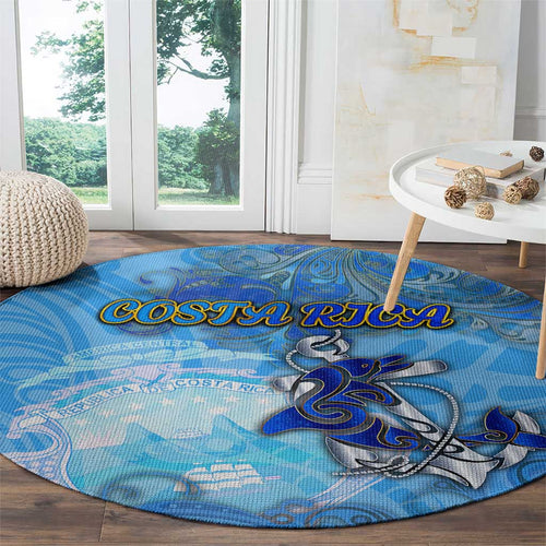 Ocean Spirit of Costa Rica Round Carpet Anchored in Costa Rican Pride - Aussie Hoodie