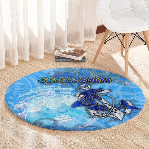 Ocean Spirit of Costa Rica Round Carpet Anchored in Costa Rican Pride - Aussie Hoodie