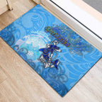 Ocean Spirit of Costa Rica Rubber Doormat Anchored in Costa Rican Pride - Aussie Hoodie