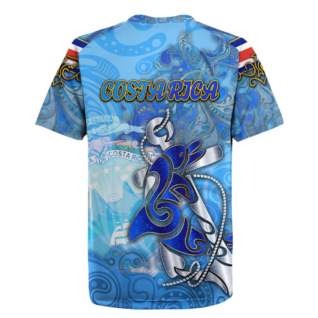 Ocean Spirit of Costa Rica Rugby Jersey Anchored in Costa Rican Pride - Aussie Hoodie