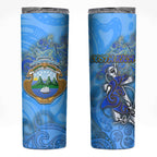 Ocean Spirit of Costa Rica Skinny Tumbler Anchored in Costa Rican Pride - Aussie Hoodie