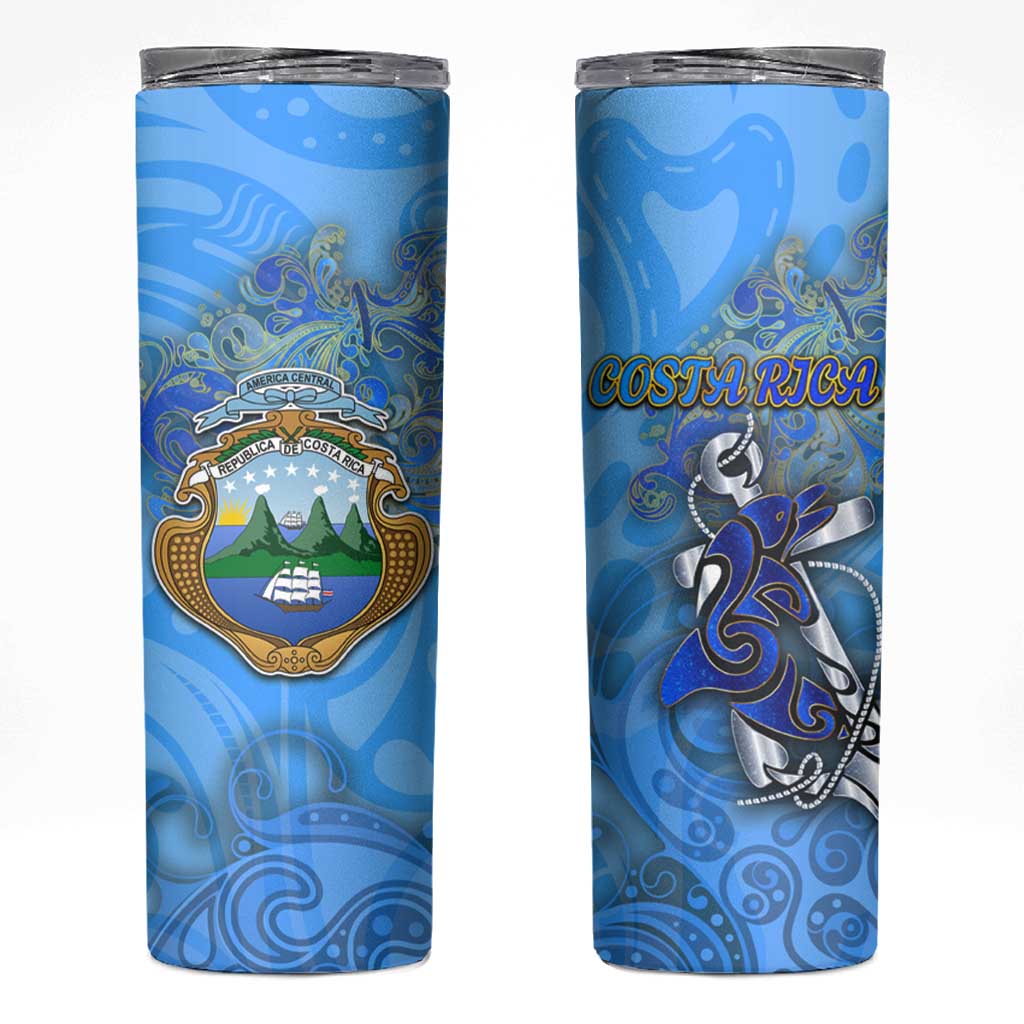 Ocean Spirit of Costa Rica Skinny Tumbler Anchored in Costa Rican Pride - Aussie Hoodie