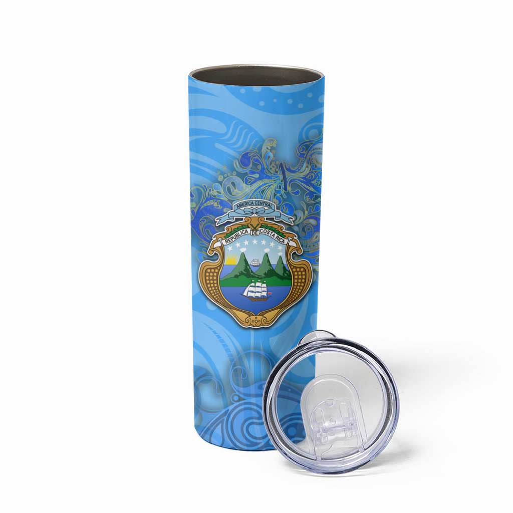 Ocean Spirit of Costa Rica Skinny Tumbler Anchored in Costa Rican Pride - Aussie Hoodie