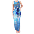 Ocean Spirit of Costa Rica Tank Maxi Dress Anchored in Costa Rican Pride - Aussie Hoodie