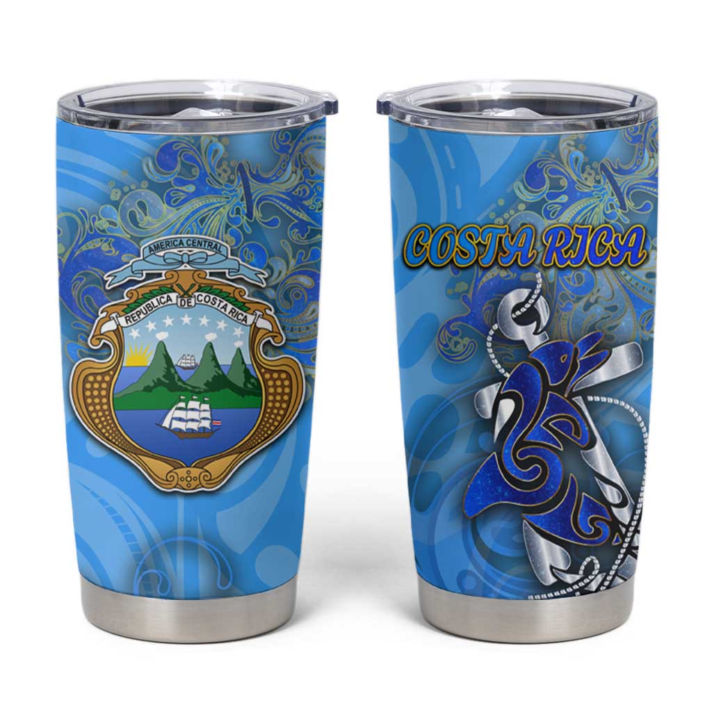 Ocean Spirit of Costa Rica Tumbler Cup Anchored in Costa Rican Pride - Aussie Hoodie