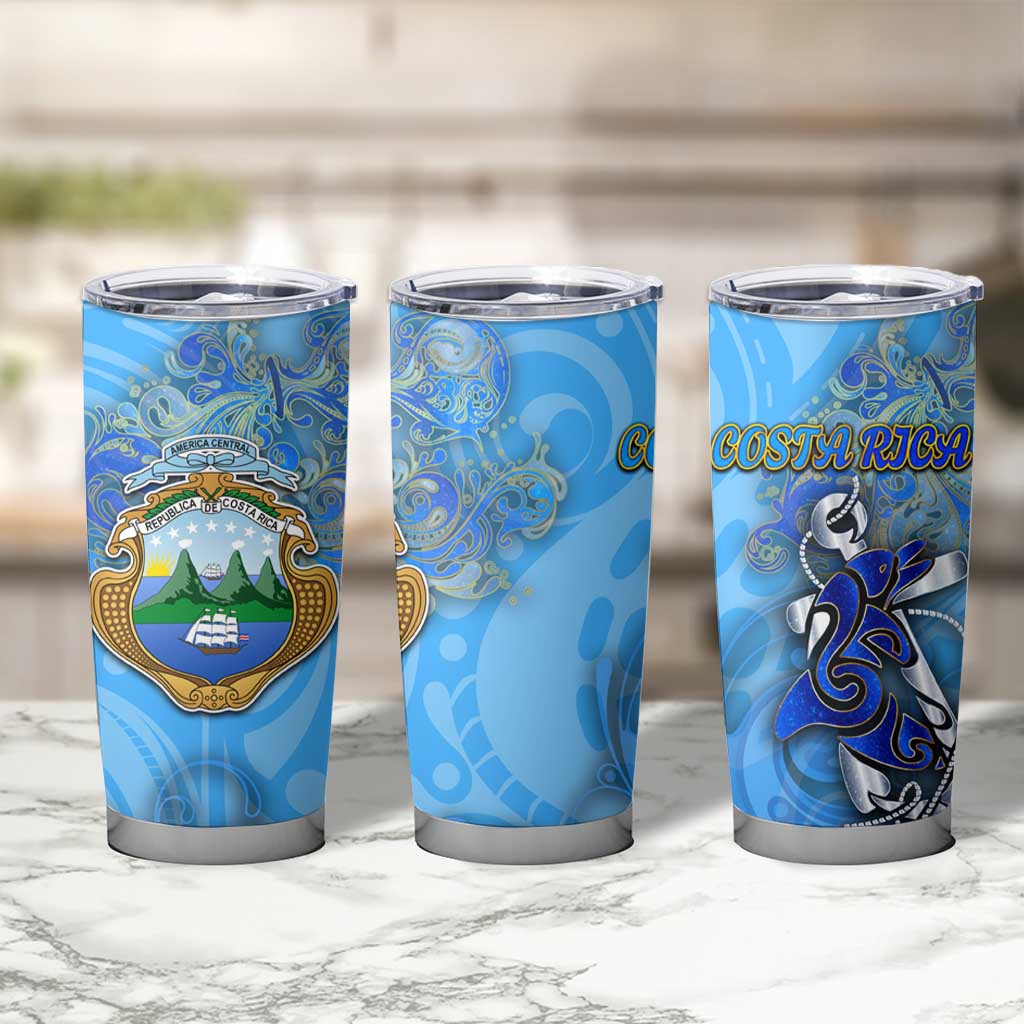 Ocean Spirit of Costa Rica Tumbler Cup Anchored in Costa Rican Pride - Aussie Hoodie