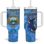 Ocean Spirit of Costa Rica Tumbler With Handle Anchored in Costa Rican Pride - Aussie Hoodie