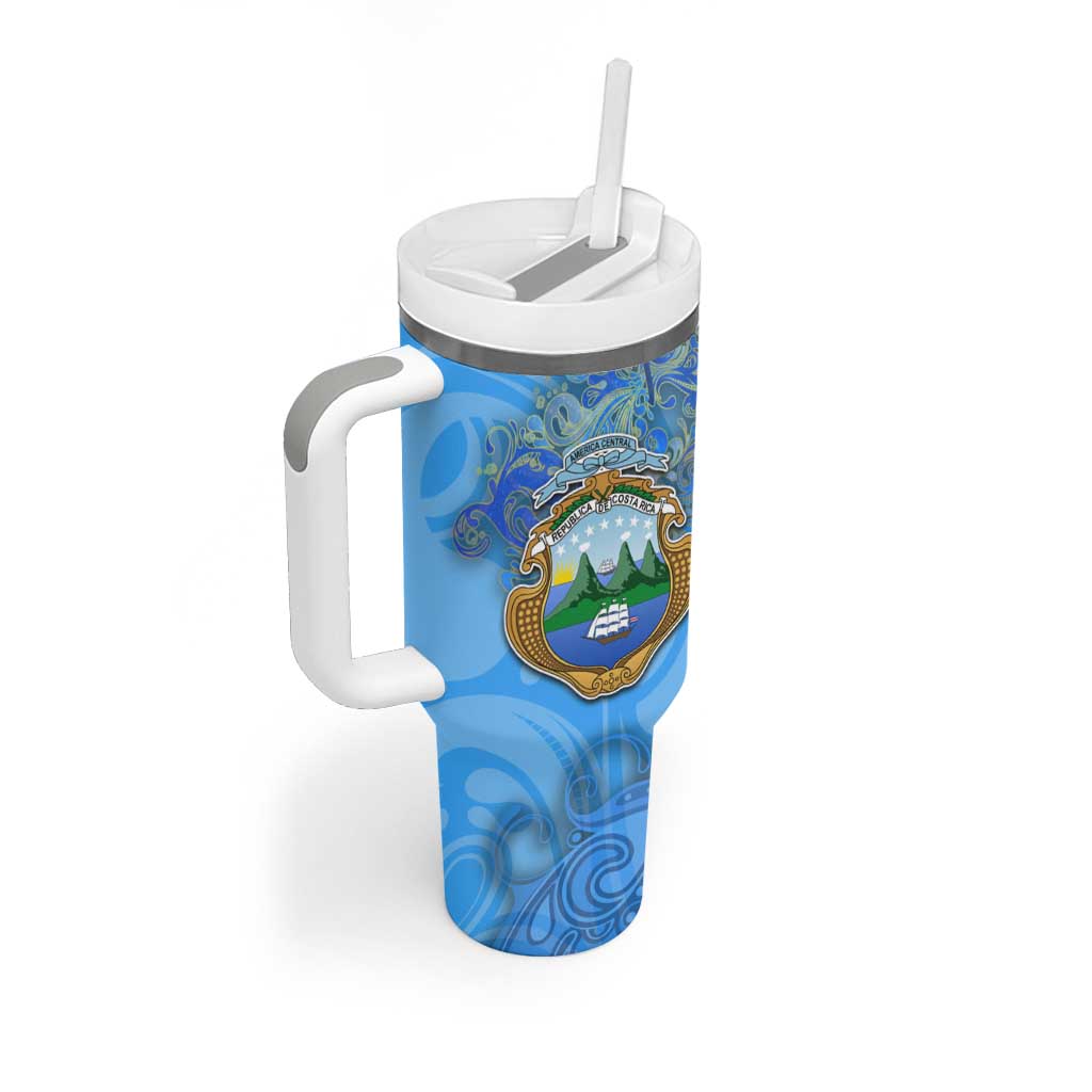 Ocean Spirit of Costa Rica Tumbler With Handle Anchored in Costa Rican Pride - Aussie Hoodie