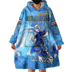 Ocean Spirit of Costa Rica Wearable Blanket Hoodie Anchored in Costa Rican Pride - Aussie Hoodie
