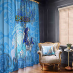 Ocean Spirit of Costa Rica Window Curtain Anchored in Costa Rican Pride - Aussie Hoodie