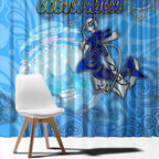 Ocean Spirit of Costa Rica Window Curtain Anchored in Costa Rican Pride - Aussie Hoodie