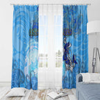 Ocean Spirit of Costa Rica Window Curtain Anchored in Costa Rican Pride - Aussie Hoodie