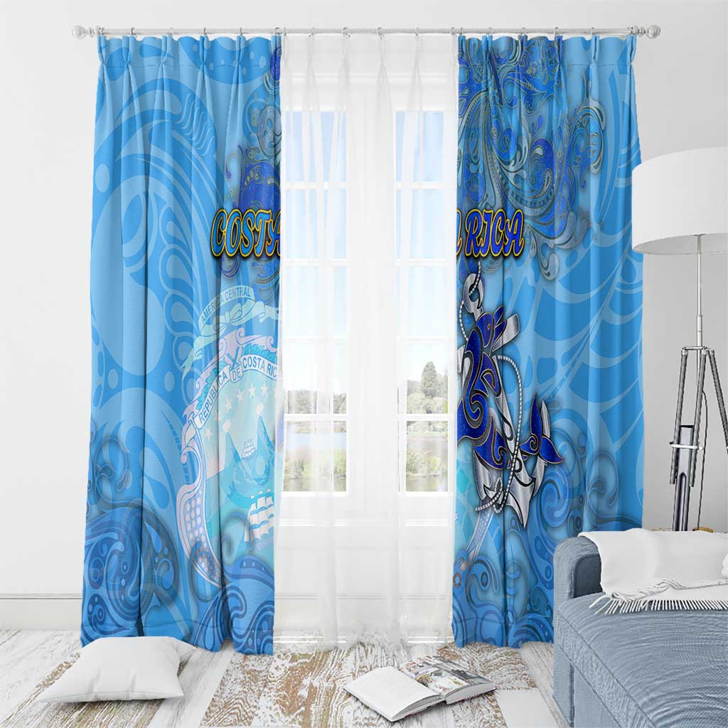Ocean Spirit of Costa Rica Window Curtain Anchored in Costa Rican Pride - Aussie Hoodie