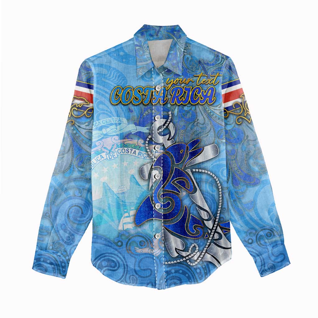 Ocean Spirit of Costa Rica Women Casual Shirt Anchored in Costa Rican Pride - Aussie Hoodie