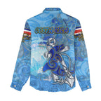 Ocean Spirit of Costa Rica Women Casual Shirt Anchored in Costa Rican Pride - Aussie Hoodie