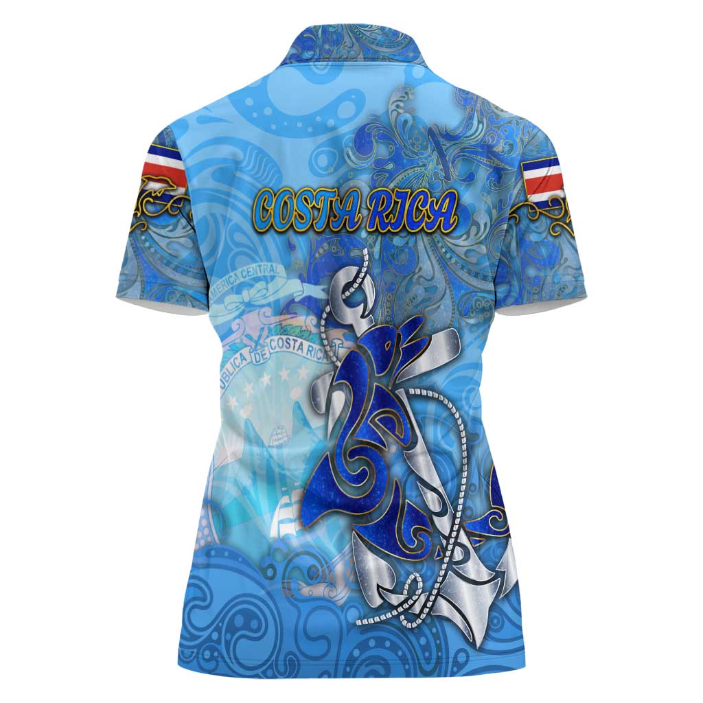 Ocean Spirit of Costa Rica Women Polo Shirt Anchored in Costa Rican Pride - Aussie Hoodie
