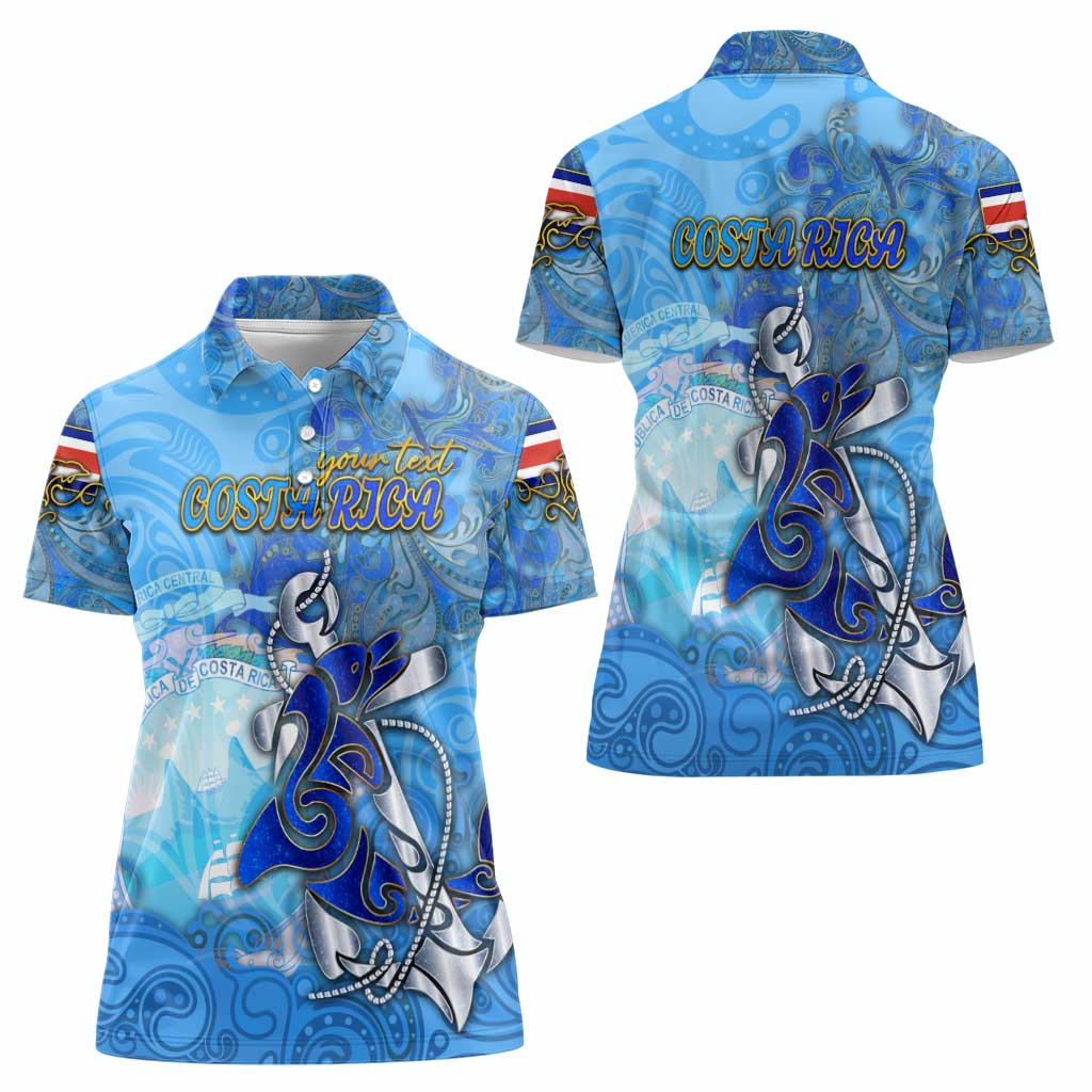 Ocean Spirit of Costa Rica Women Polo Shirt Anchored in Costa Rican Pride - Aussie Hoodie