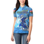 Ocean Spirit of Costa Rica Women Polo Shirt Anchored in Costa Rican Pride - Aussie Hoodie