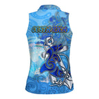 Ocean Spirit of Costa Rica Women Sleeveless Polo Shirt Anchored in Costa Rican Pride - Aussie Hoodie
