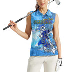 Ocean Spirit of Costa Rica Women Sleeveless Polo Shirt Anchored in Costa Rican Pride - Aussie Hoodie