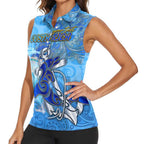Ocean Spirit of Costa Rica Women Sleeveless Polo Shirt Anchored in Costa Rican Pride - Aussie Hoodie