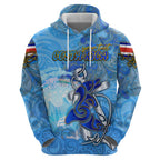 Ocean Spirit of Costa Rica Zip Hoodie Anchored in Costa Rican Pride - Aussie Hoodie
